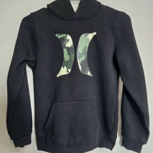 Hurley, Boys Size 10/12, Used, Black Hoodie With Camo Logo